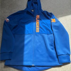 New York Islanders Men's Blue Adidas Hoodie Jacket Size Small